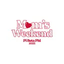 Pi Beta Phi Heart Lettering Mom's Weekend Shirt