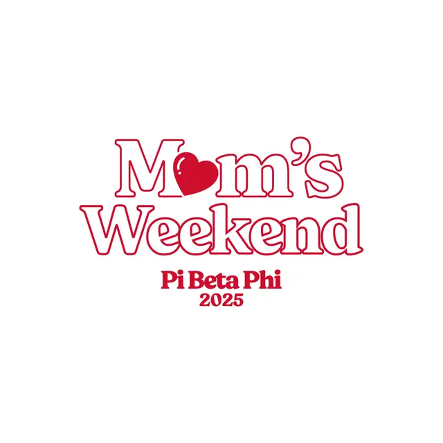 Pi Beta Phi Heart Lettering Mom's Weekend Shirt
