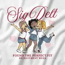 Sigma Delta Tau Hand Drawn Friends Recruitment Week Shirt