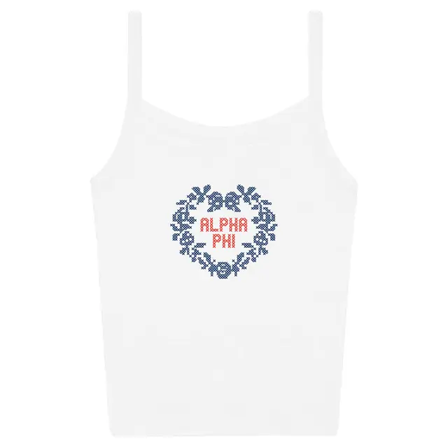 Alpha Phi Cross Stitch Heart PR Tank 2