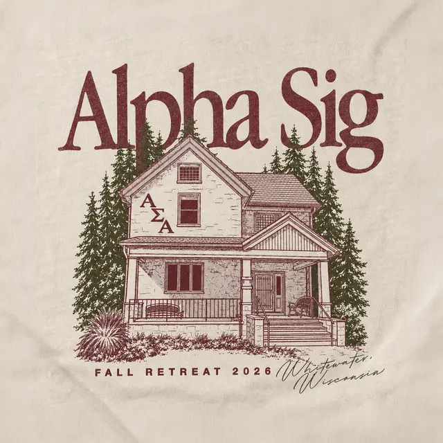 Alpha Sigma Alpha House Illustration Retreat Sweater