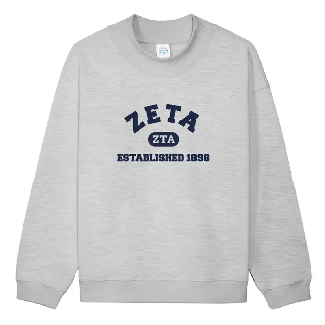 Zeta Tau Alpha Bold Arch Text PR Crewneck 2