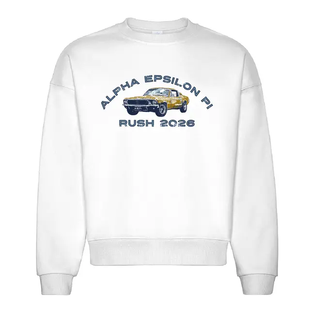 Alpha Epsilon Pi Classic Car Illustration Rush Crewneck 2
