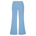 FP101 Katie Fold-over Flared Pants Light Blue Back