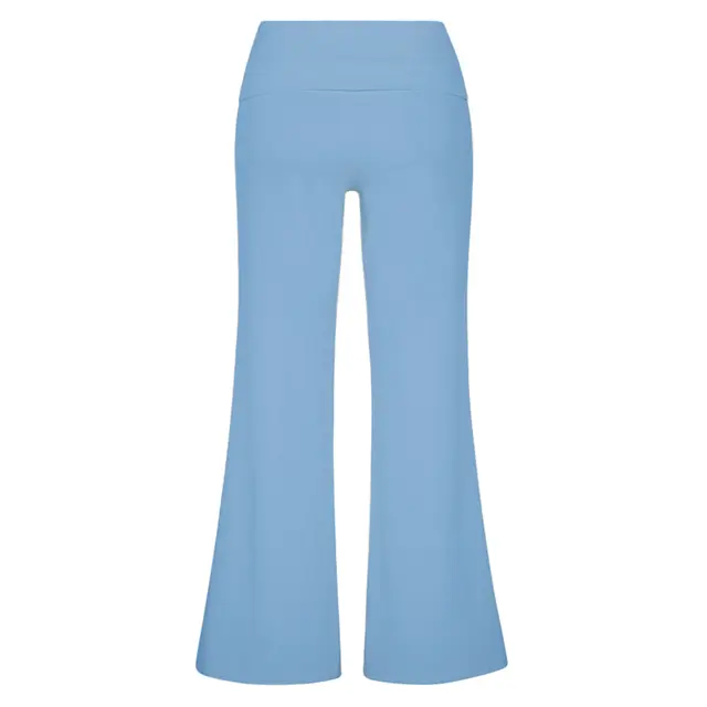 FP101 Katie Fold-over Flared Pants Light Blue Back