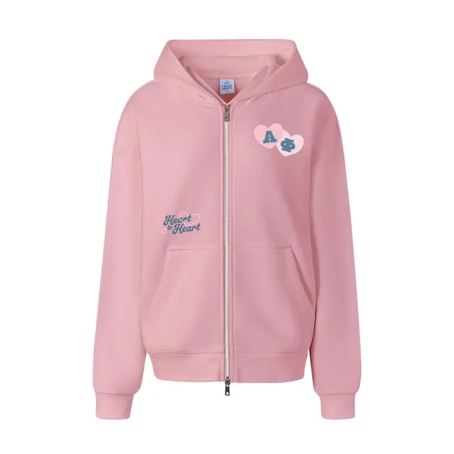 Alpha Phi Heart Illustration Philanthropy Hoodie 2