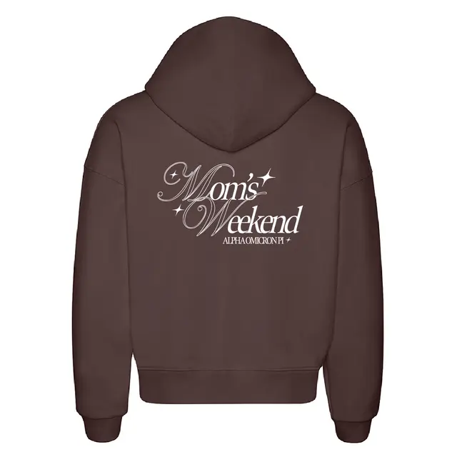 Alpha Omicron Pi Elegant Script Mom's Weekend Hoodie 2