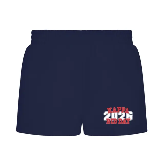Kappa Kappa Gamma Stacked Block Lettering Bid Day Shorts 2