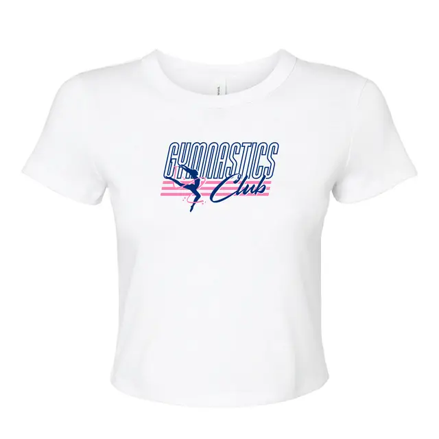 Gymnastics Club Elegant Silhouette Text PR Shirt 2