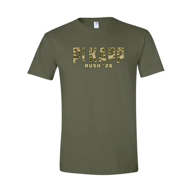 Pi Kappa Phi Camo Block Text Rush Shirt 2