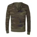 Alternative Unisex Eco-Jersey Zip Hoodie aa1970 Camo Eco True Olive Back