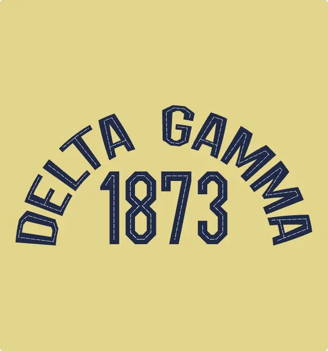 Delta Gamma Arched Text PR Shirt