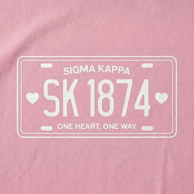 Sigma Kappa Vintage License Plate PR Tank