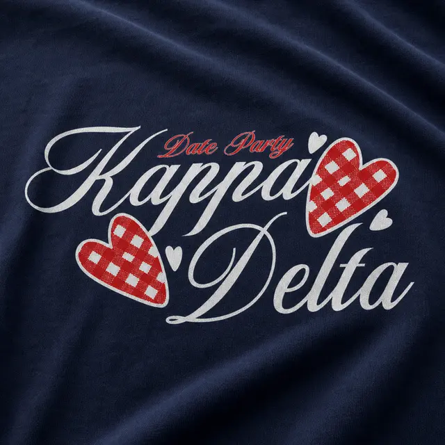 Kappa Delta Checker Heart Date Party Tank