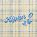 Alpha Omicron Pi Plaid Pattern Hand Drawn Lettering PR Tank