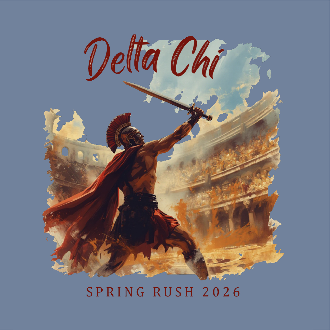 Delta Chi Gladiator Battle Rush Shirt | Fresh Prints