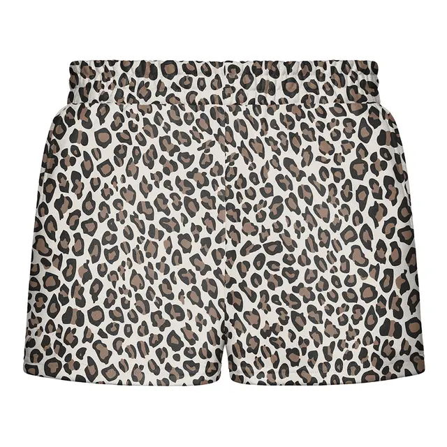 Fresh Prints FP107 Leopard Print Shorts Mocha Front