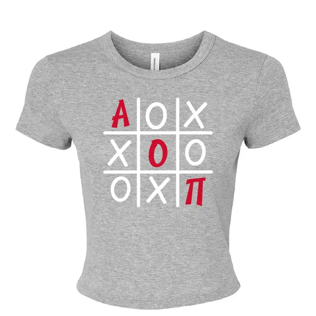 Alpha Omicron Pi Tic-Tac-Toe Grid PR Shirt 2