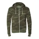 Alternative Unisex Rocky Eco-Fleece Zip Hoodie aa9590 Camo Front