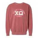 Chi Omega Distressed Block Text Parent's Weekend Crewneck 2