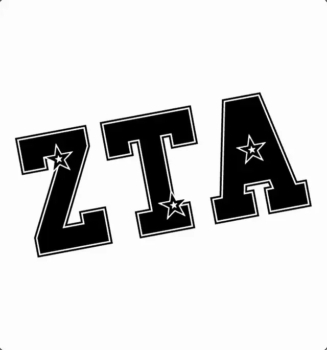 Zeta Tau Alpha Star Emblem Typography PR Shorts