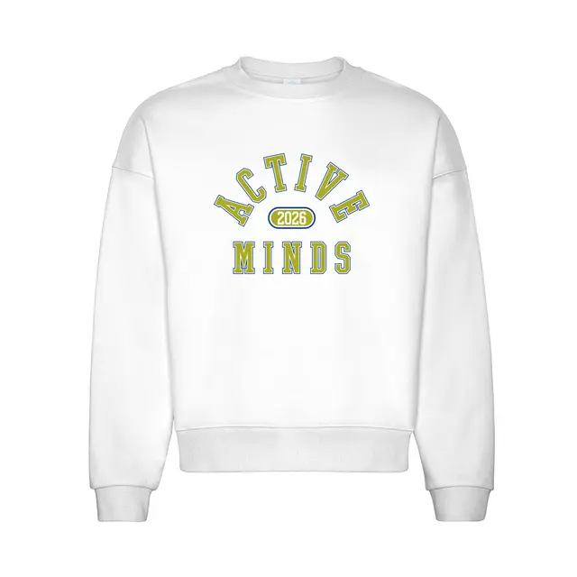 Active Minds Curved Block Text PR Crewneck 2