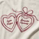 Sigma Kappa Hand Drawn Maroon Ribbons And Heart Pendant Design for Sorority 