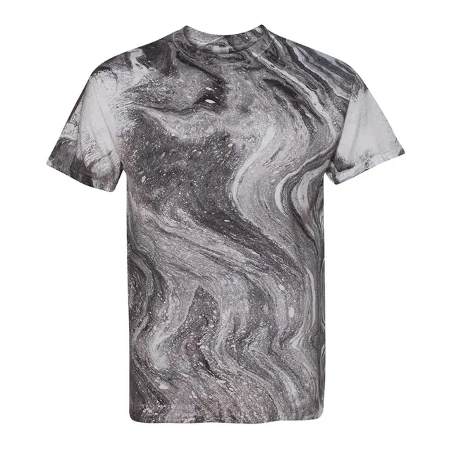 Dyenomite Marble Tie Dye T-Shirt 200mr Black Front