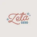 Zeta Tau Alpha Rope Text and Stars PR Tank