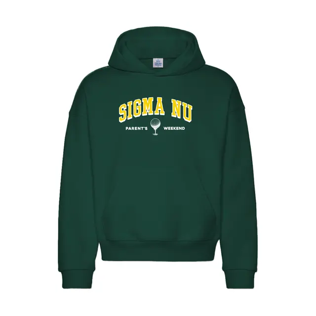 Sigma Nu Golf Graphic Parents Weekend Hoodie 2