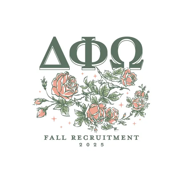 Delta Phi Omega Floral Text Fall Recruitment Tank