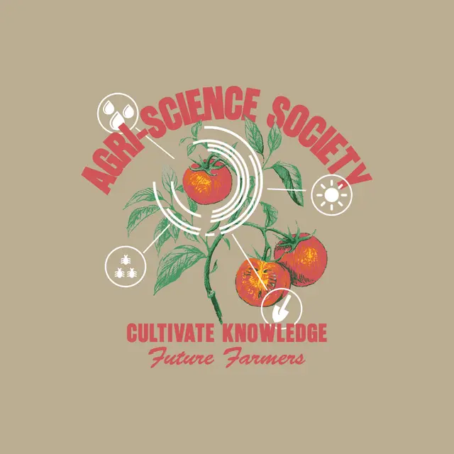 Agri-Science Society Tomato Illustration PR Shirt
