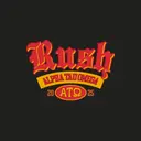 Alpha Tau Omega Bold Gothic Lettering in Red and Yellow Rush Shirt