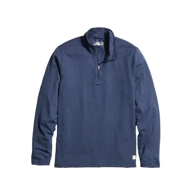 Marine Layer Sport Quarter-Zip Navy Front