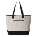 Q-Tees 19L Zippered Tote - Q1300 Natural Black Front