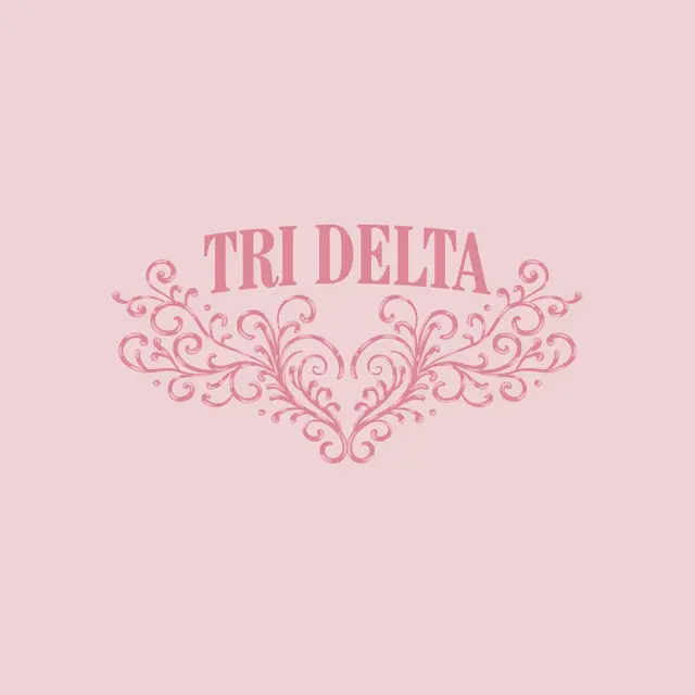 Delta Delta Delta Swirl Heart Design PR Tank