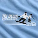 Delta Delta Delta Skiing Figures Winter Date Party Sweater