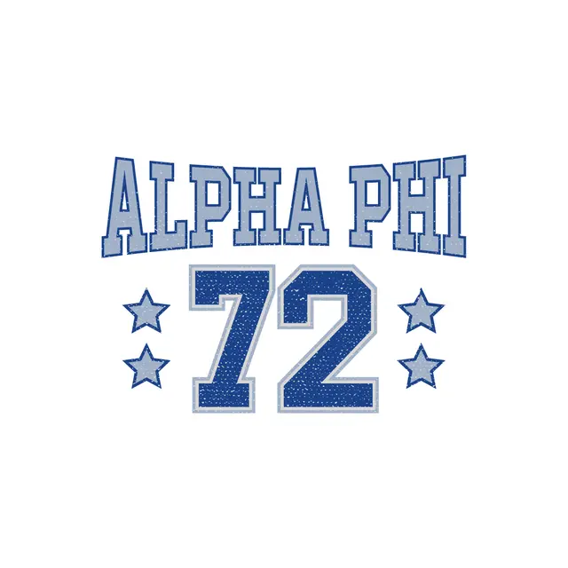 Alpha Phi Block Letters and Stars PR Shirt