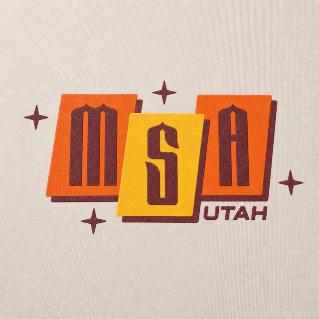 Muslim Student Association Starburst Lettering PR Shirt