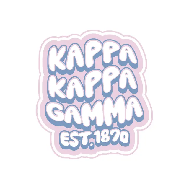 Kappa Kappa Gamma Puffy Lettering PR Tank
