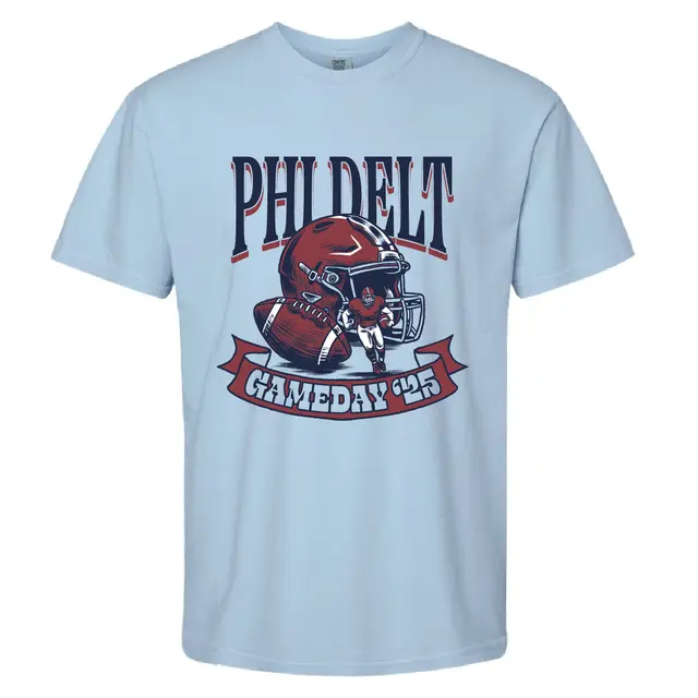 Phi Delta Theta Football Helmet and Player Game Day Shirt 2