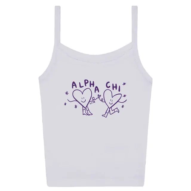 Alpha Chi Heart Character Big Little Reveal Tank 2