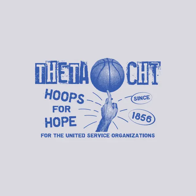 Theta Chi Basketball Spin on Finger Illustration Philanthropy Shirt