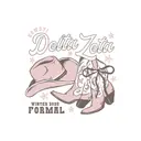 Delta Zeta Cowboy Boots and Hat Winter Formal Crewneck