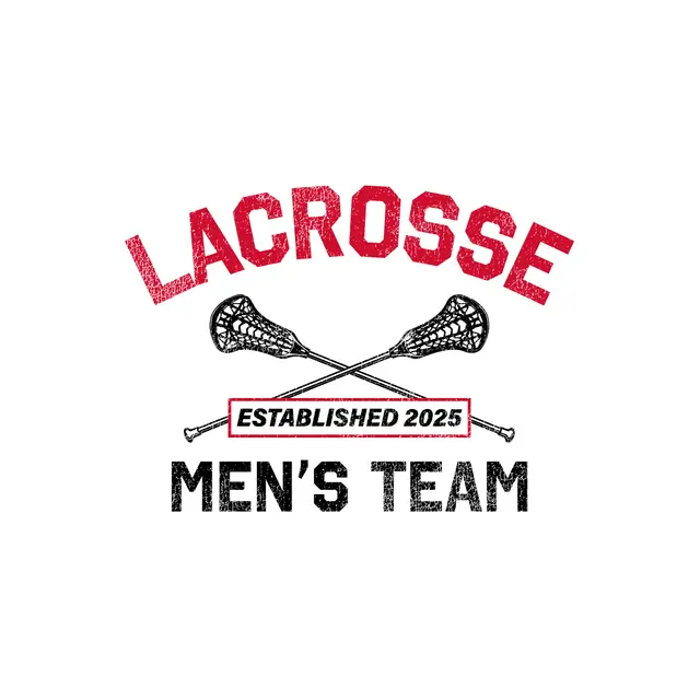Lacrosse Club Bold Text and Crossed Sticks PR Hoodie