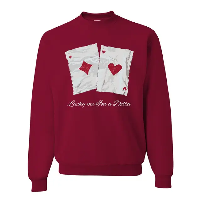 Delta Society Card and Heart PR Crewneck 2