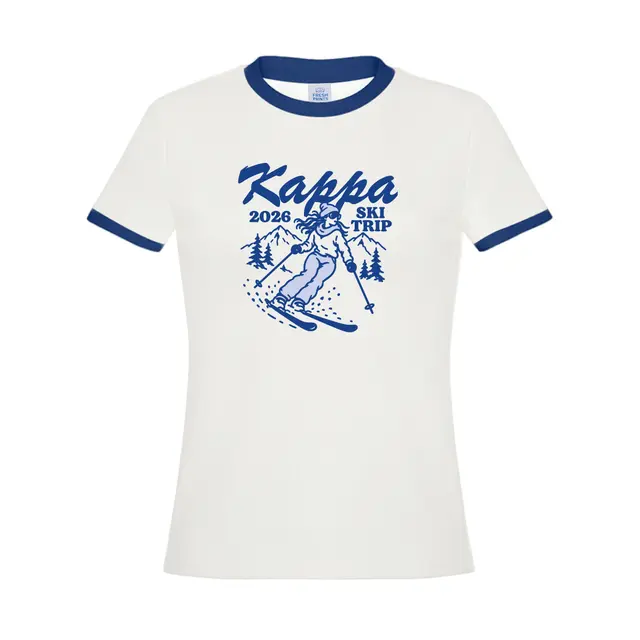 Kappa Kappa Gamma Skiing Illustration PR Shirt 2
