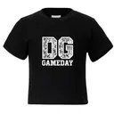 Abstract Lace Patterned Varsity Text Game Day Shirt Design for Delta Gamma