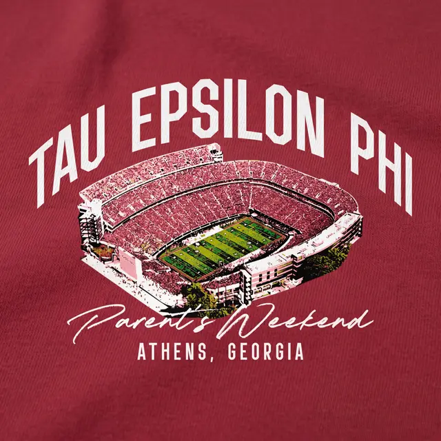 Tau Epsilon Phi Stadium Illustration Parents Weekend Crewneck