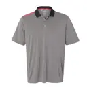 Adidas Climacool 3-Stripes Shoulder Sport Shirt a233 Black Heather-Ray Red-Stone Front